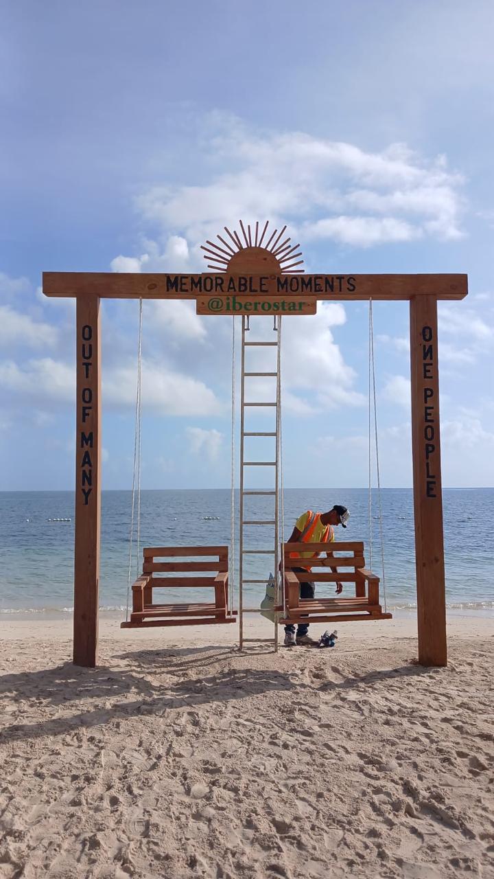 Arco de columpios para playa